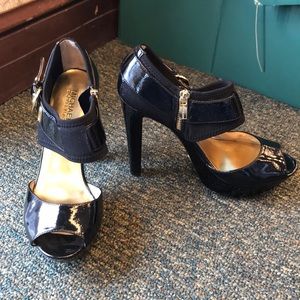 Michael Kors Peep Toe Black Heels
